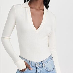#29 NWOT Free People Women's Ribbed Do It Right Thong Bodysuit